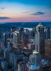 Aerial Seattle Blue Hour Skyline Details.jpg